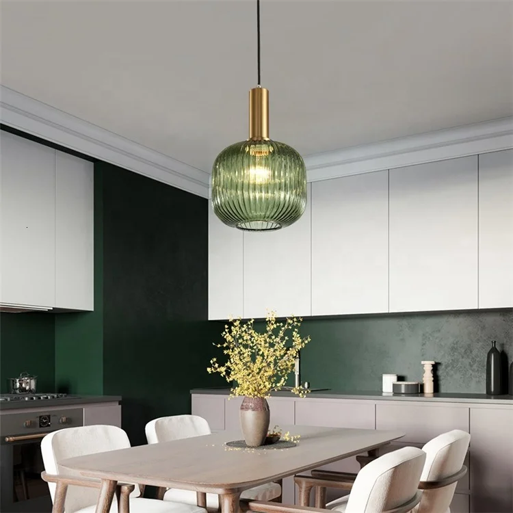 Европейский стиль современный дизайн зеленая стеклянная бутылка подвеска лампы