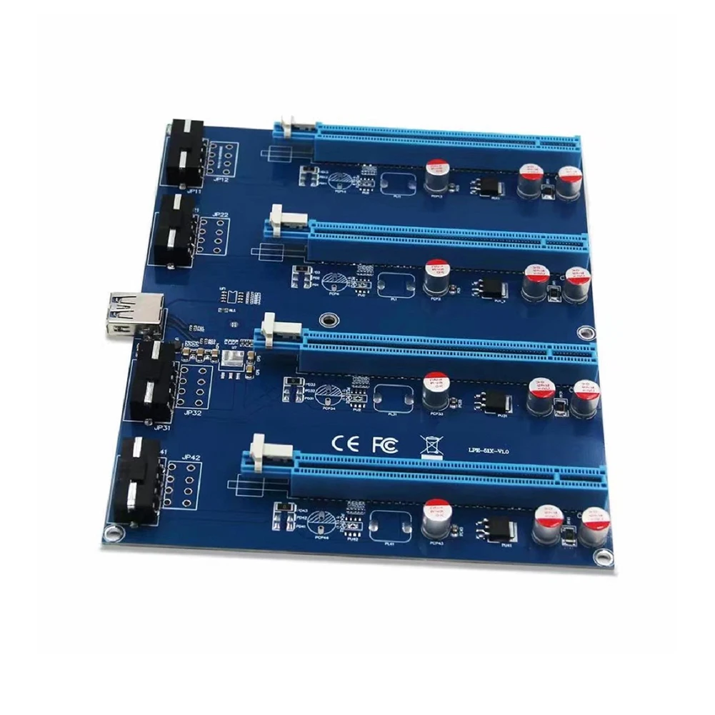 pcie 1x to 4 pcie 16x адаптер pci express райзер карта
