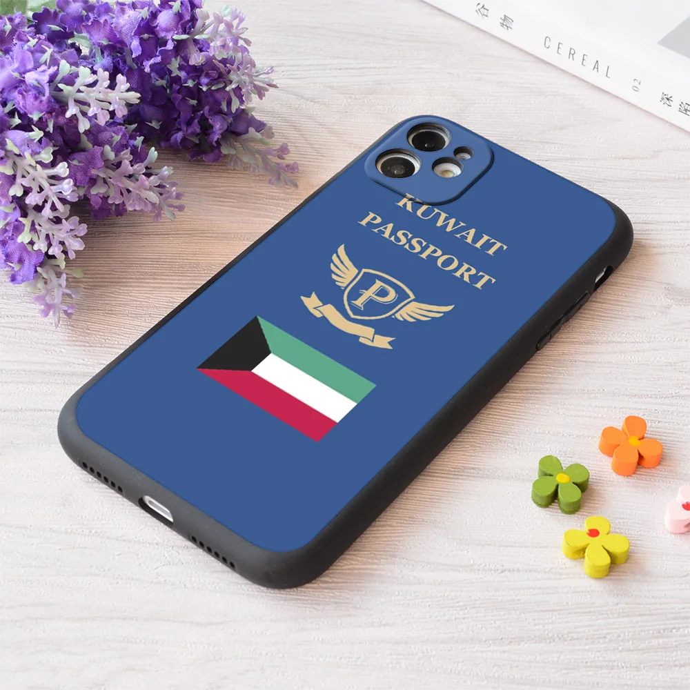 

For iPhone Kuwait Passport Print Soft Matt Apple Case