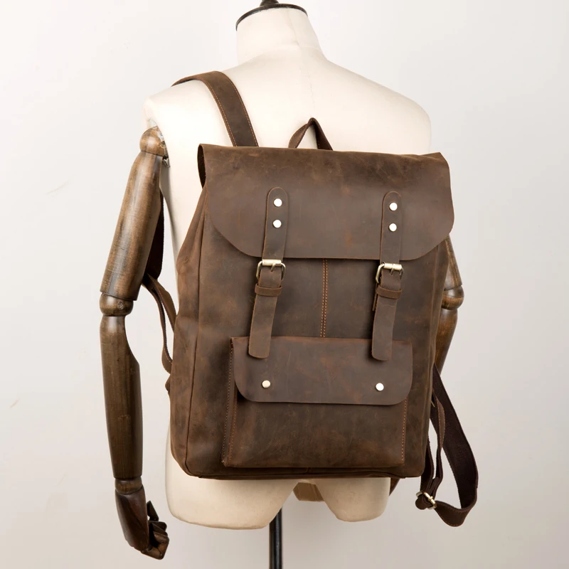 Рюкзак мужской из натуральной кожи с отделением для ноутбука | Багаж и сумки