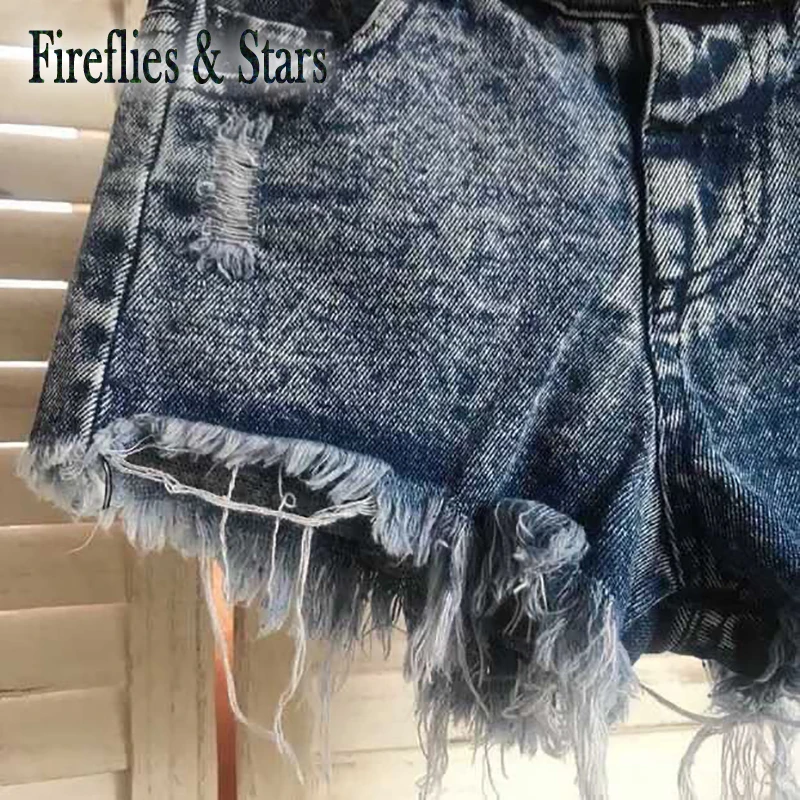 Джинсовые шорты для девочек 2-7 лет рваные штаны из денима с карманами и бахромой