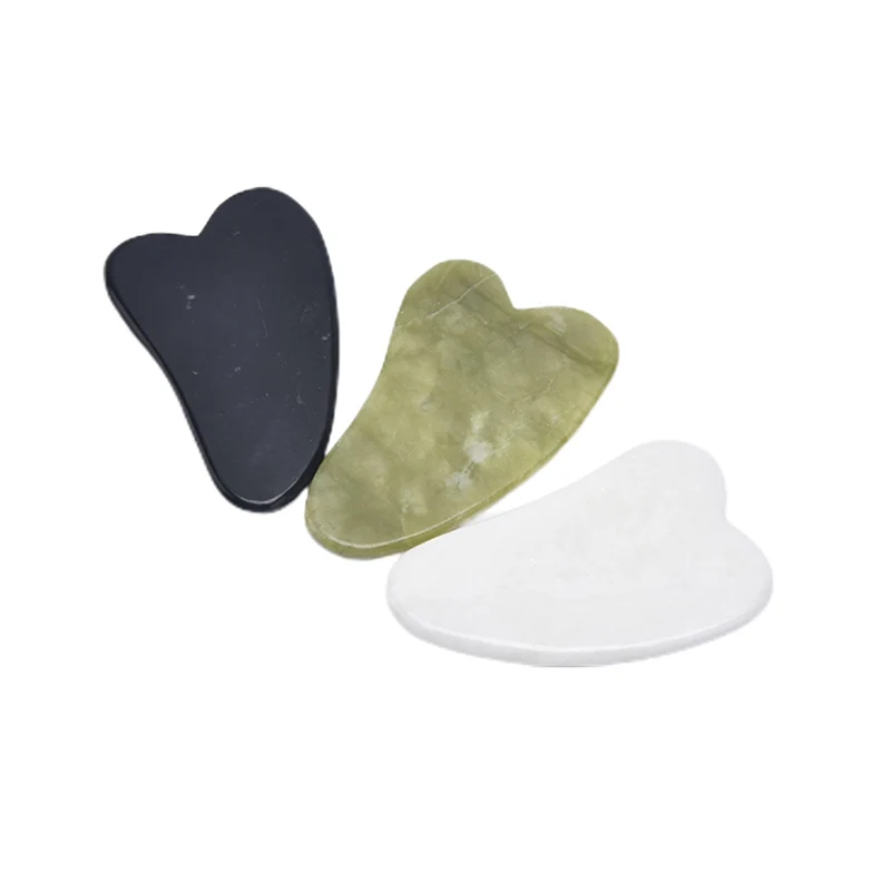 

3Pcs/Set Guasha Jade Board Scraping Scraper SPA Body Massager Health Care Tools For Face Neck acupoint Back Body massage