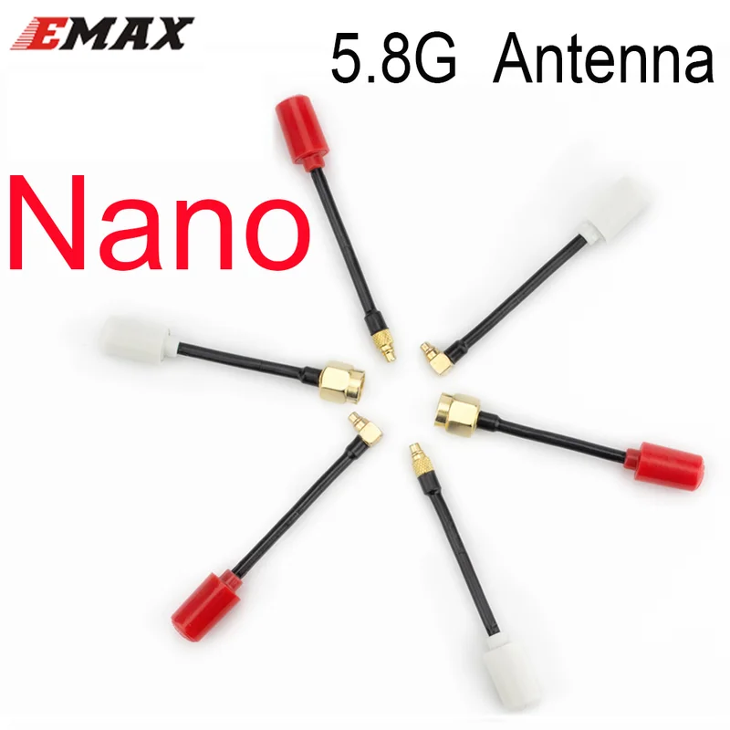 EMAX Nano 5 8G FPV антенна RHCP/LHCP 50 мм SMA/MMCX/угол MMCX для RC плоскость гоночный Дрон|Детали и