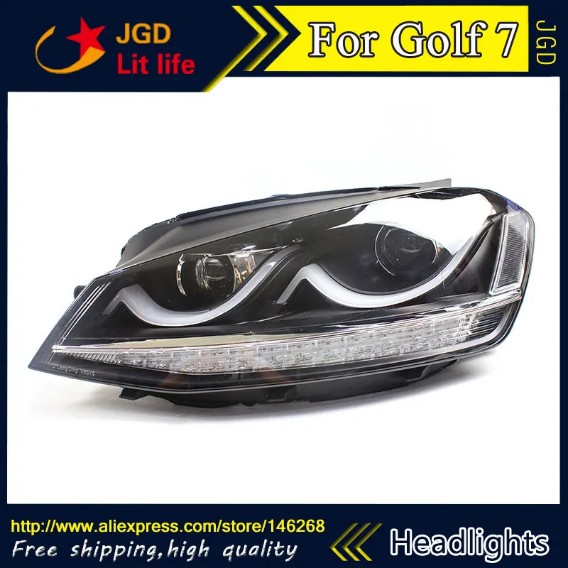 Car styling LED HID Rio VW Golf headlights Head Lamp case for 7 headlight Bi-Xenon Lens low beam | Автомобили и мотоциклы