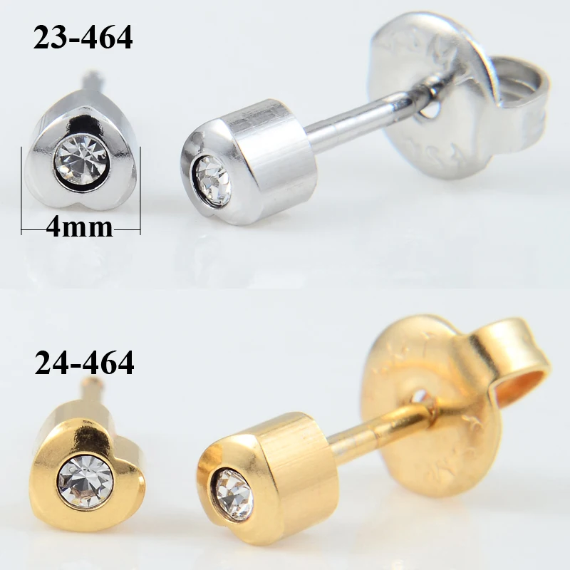 2 шт. хирургическая Сталь серьги гвоздики с пирсинг уха на день рождения камень