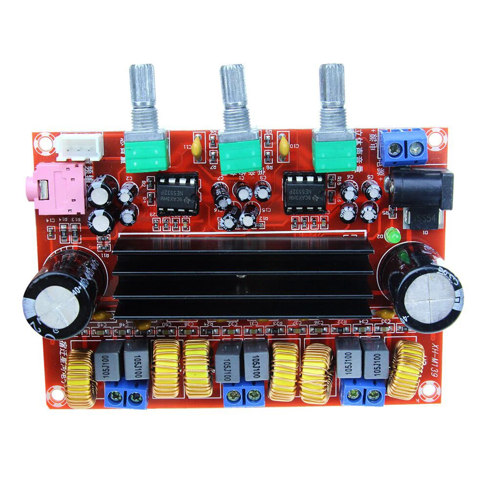 TPA3116D2 50Wx2+ 100 Вт 2,1 звуковой канал Цифровой усилитель 12-24 В DC XH-M139 DIY макетная плата