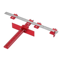 red aluminum alloy woodworking ruler metricinch cabinet hardware jig 5mm drill guide adjustable cabinet jig handle template