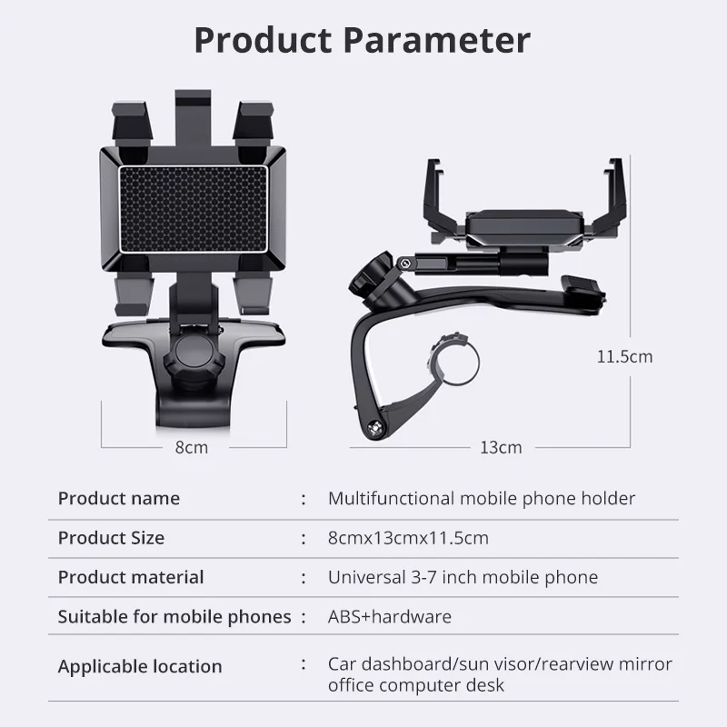 fonken phone holder in car dashboard mobile phone clips for iphone 12 11 smartphone charge stand gps holder for samsung xiaomi free global shipping