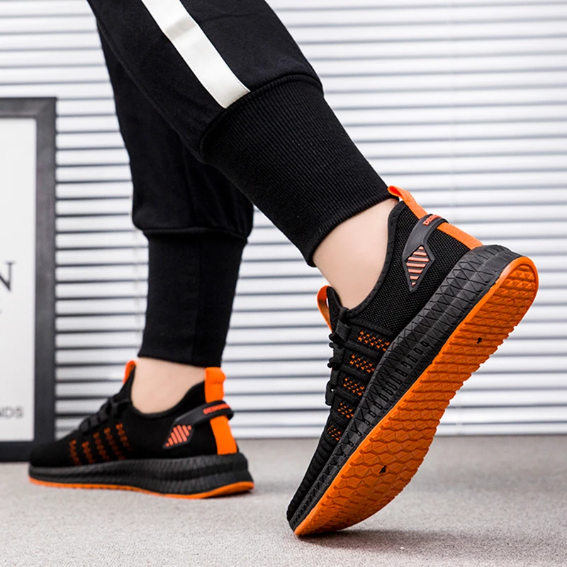 Кроссовки с сетчатой вставкой Модные мужские спортивная обувь для мужчин