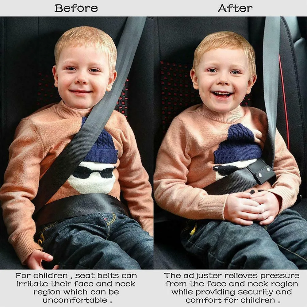 

Replacement Seat Belt Adjuster Shoulder Neck Strap 19.5cm X 5cm Accessories Black