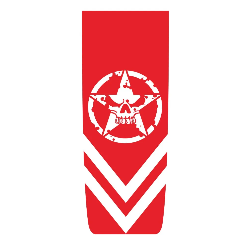 

Doordash 1 шт. Скелет Военная звезда наклейки TJ Jeep Wrangler JK автомобильные наклейки чехол перед Dodge Ram автомобильные аксессуары для украшения