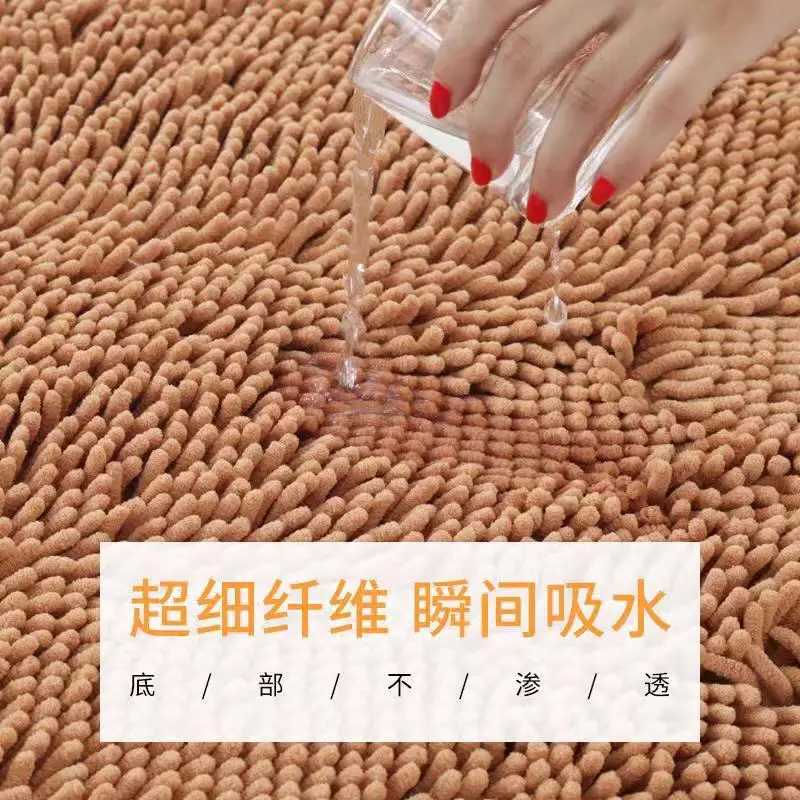 Плюшевый мягкий ворсистый квадратный коврик из синели искусственного меха