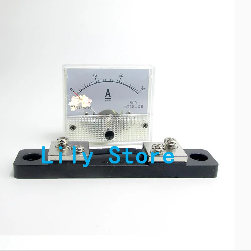 DC 10A 15A 20A 30A 50A 100A Analog Panel AMP 85C1 Current Ammeter Meter + Shunt | Инструменты