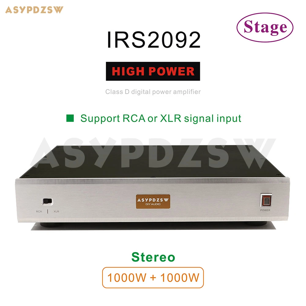 Высокомощный 1000 Вт стерео IRS2092 + IRFB4227 Класс D Цифровой сценический усилитель
