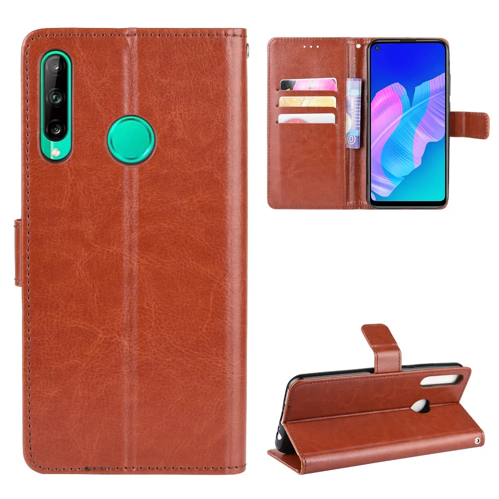 Чехол для Huawei P40 Lite E Роскошный кожаный флип кошелек чехол телефона с функцией