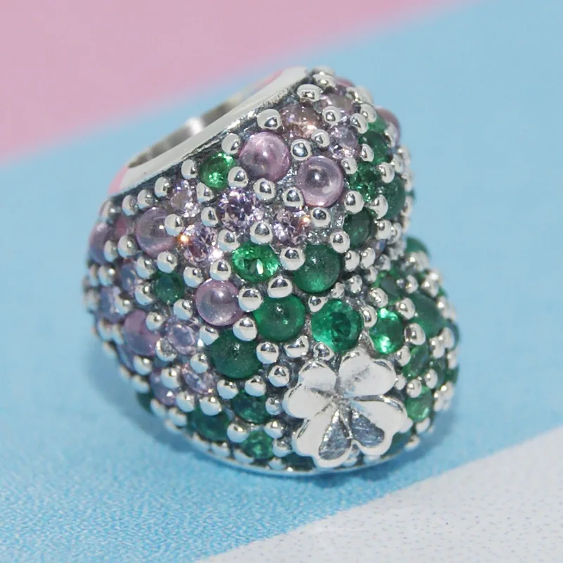 Бусины в форме сердца стразы Европейский оригинальный браслет для женщин Lover Clover