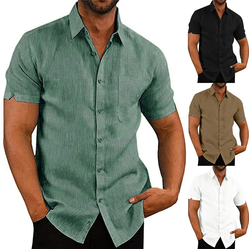 

2019 New Fashion Men Shirt Cool Summer Short Sleeve Shirt Slim Fit Casual Shirts 4 Colors Streetwear Cotton Office Male Clothes