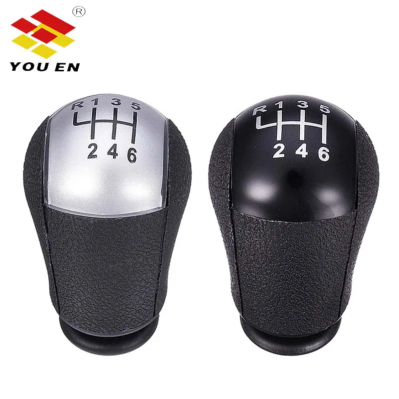 

YOUEN 6 Speed MT Gear Stick Shift Knob Car For Ford For Focus Mondeo MK3 S-MAX C-MAX Mustang Galaxy Fiesta MK6 Black/Silver