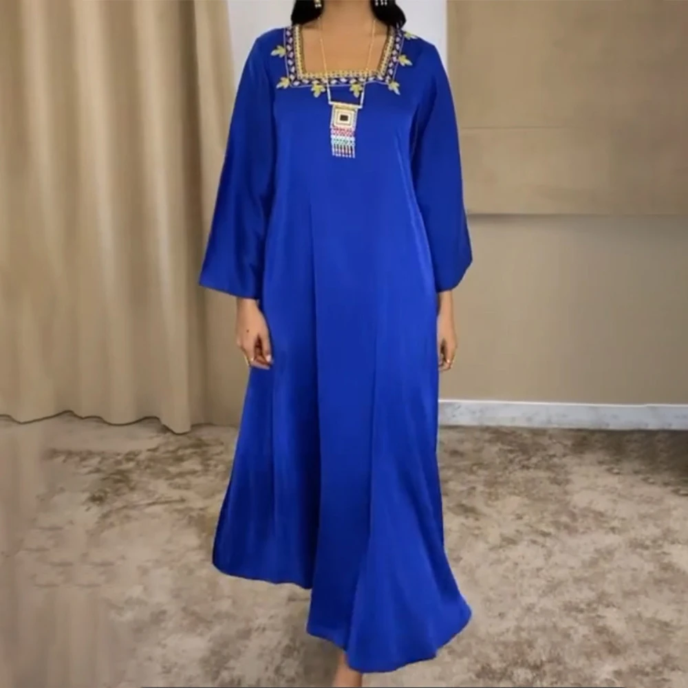 Рамадан ИД, атласная абайя, Дубай, кафтан, мусульманское платье, Турция, ислам, Djelaba, длинное женское мусульманское платье, платья, Caftan Wy239