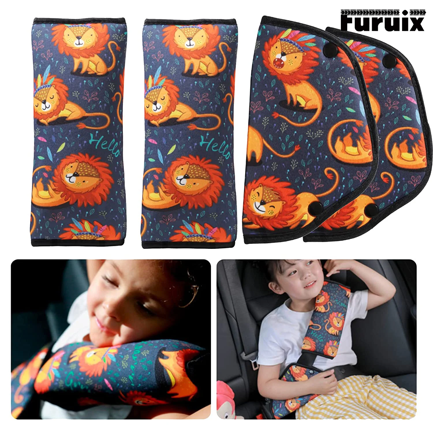 

Автомобильные ремешки и накладки на ремень для детей с милым мультяшным рисунком плечи головы шеи подушки