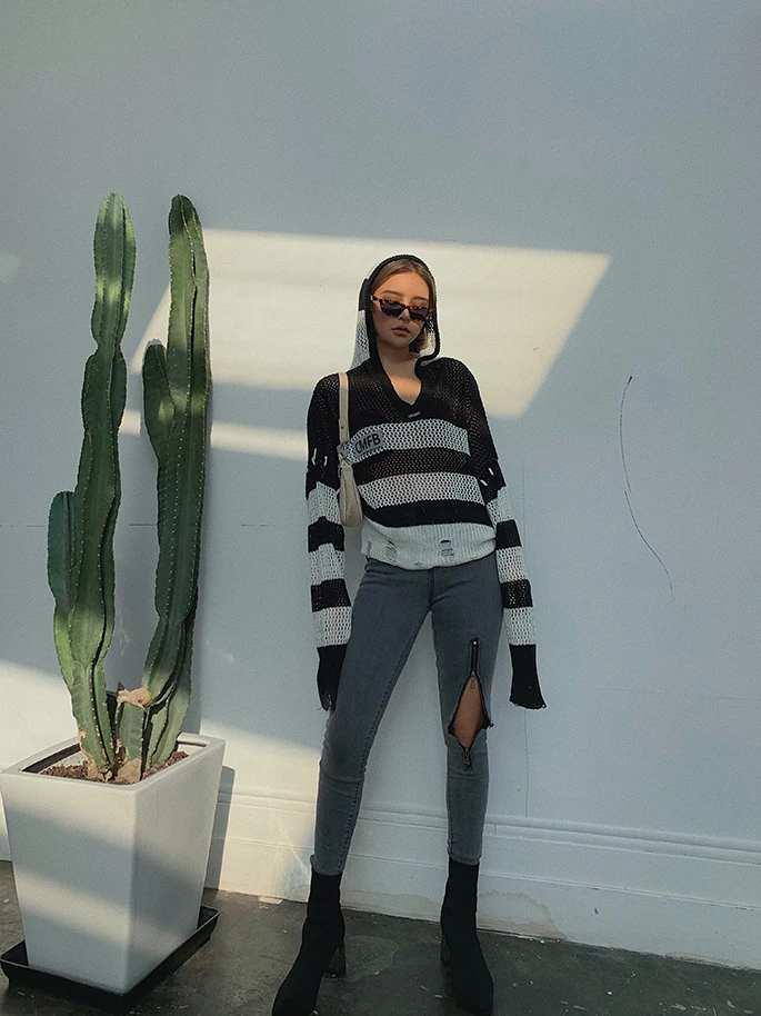 Новинка 2019 модная женская одежда джинсы на молнии облегающие колготки брюки