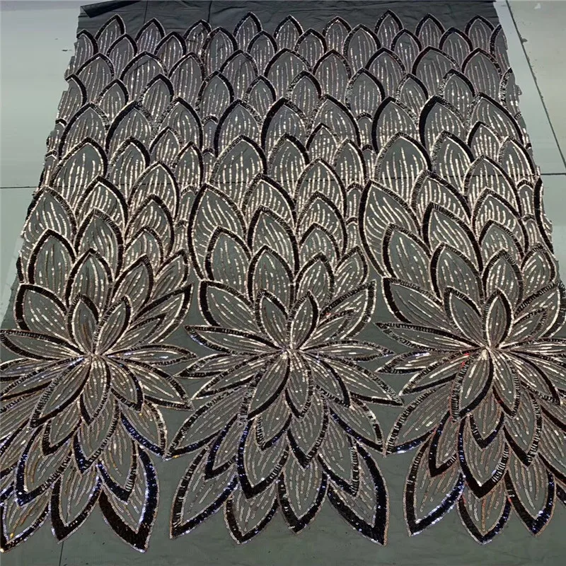 

Wholesale African Lace Fabric with sequins Design Embroidery Tulle Lace Fabric Hot Selling French Net Lace Fabric for Dress