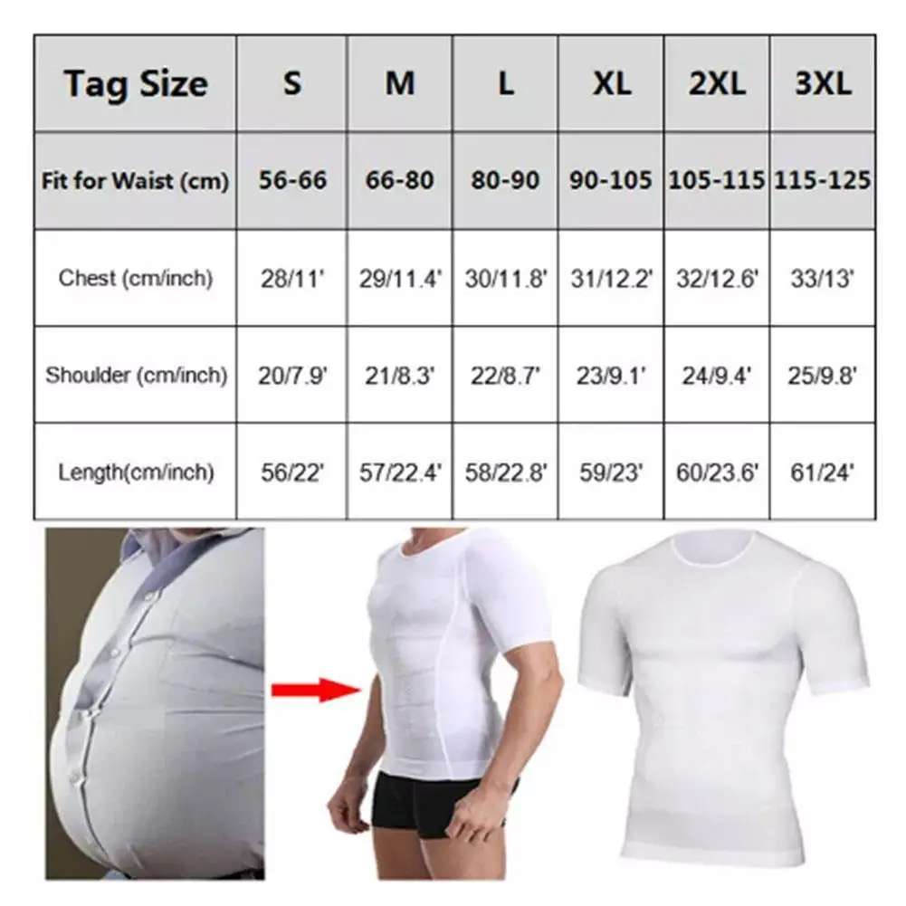 

Men Shaping Vest Body Shaper Slimming Vest Fat Burning Shaperwear Corset Waist Sweat Shirt Elastic Tummy Trainer P2P5