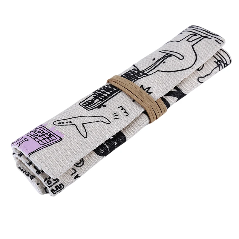 Чехол-карандаш школьные принадлежности художественная ручка сумка Холст