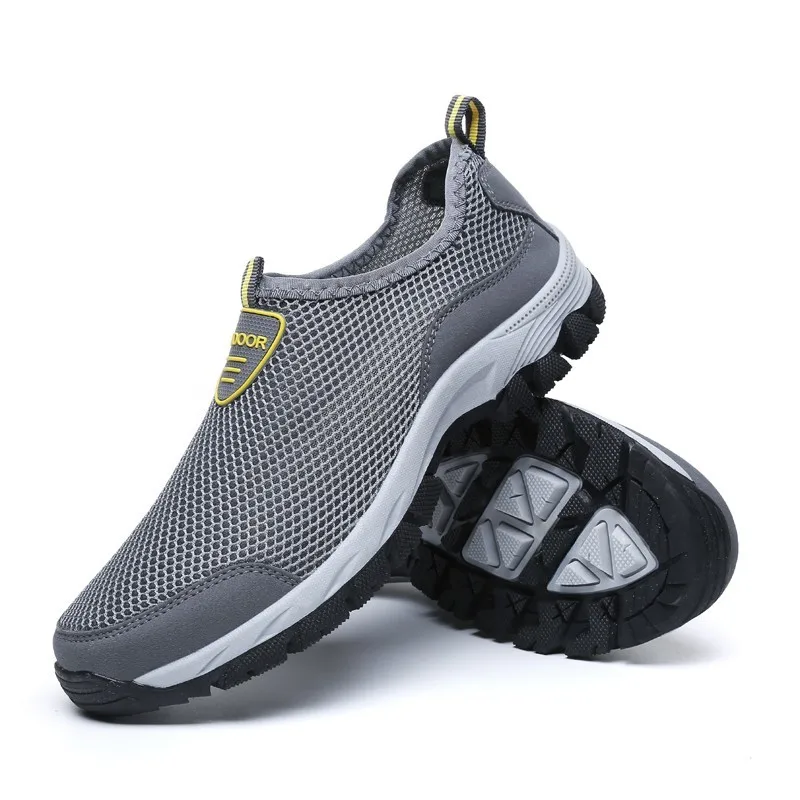 

Mesh Slip-on Hiking Aqua Shoes Men Climbing Trekking Sneakers Breathable Upstream Water Shoes Outdoor Sport Male Shoes Pus Size