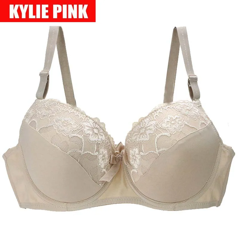 Женские кружевные бюстгальтеры KYLIE розовые с регулируемыми бретелями размеры 95