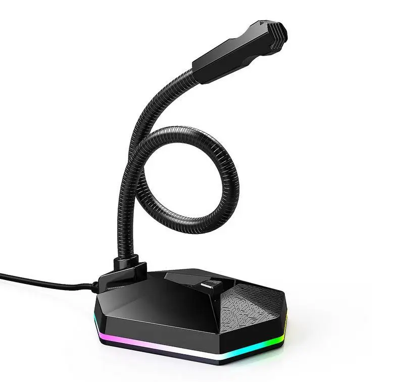 2020 НОВЫЙ USB-микрофон PC Condenser RGB Shiny гибкий вокал записи студии Micro Home Office.