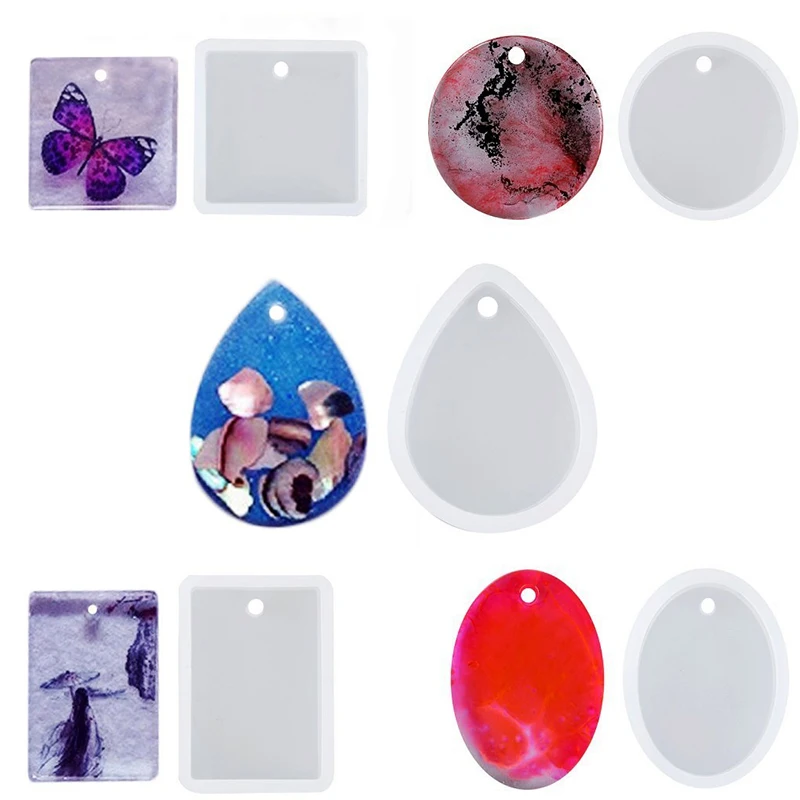

DIY Silicone Casting Resin Molds And Eye Screw Set For Resin Jewelry Making Tools Uv Epoxy Resin Pendants Crafts