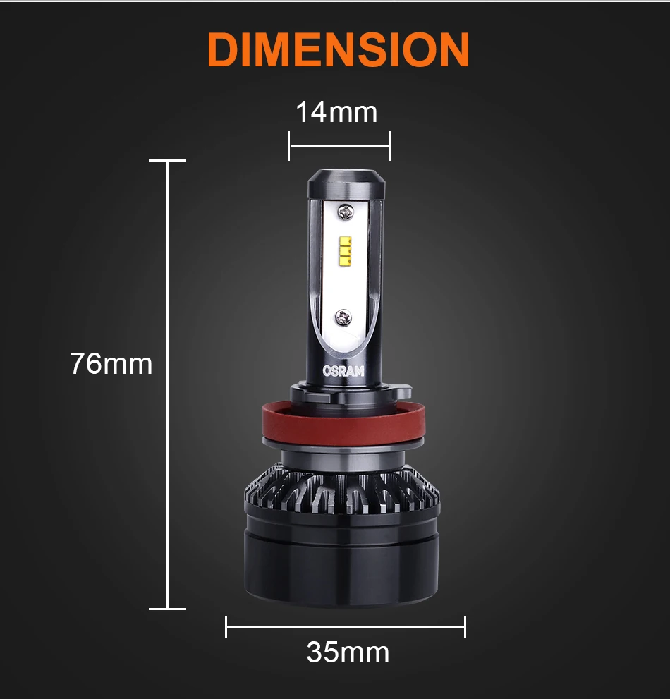 Osram+ 50% яркость H11 H9 светодиодный автоматический передний противотуманный фонарь 6000K Белый Мини Автомобильный противотуманный фонарь фара лампа H11 H9 с внешним Драйвером