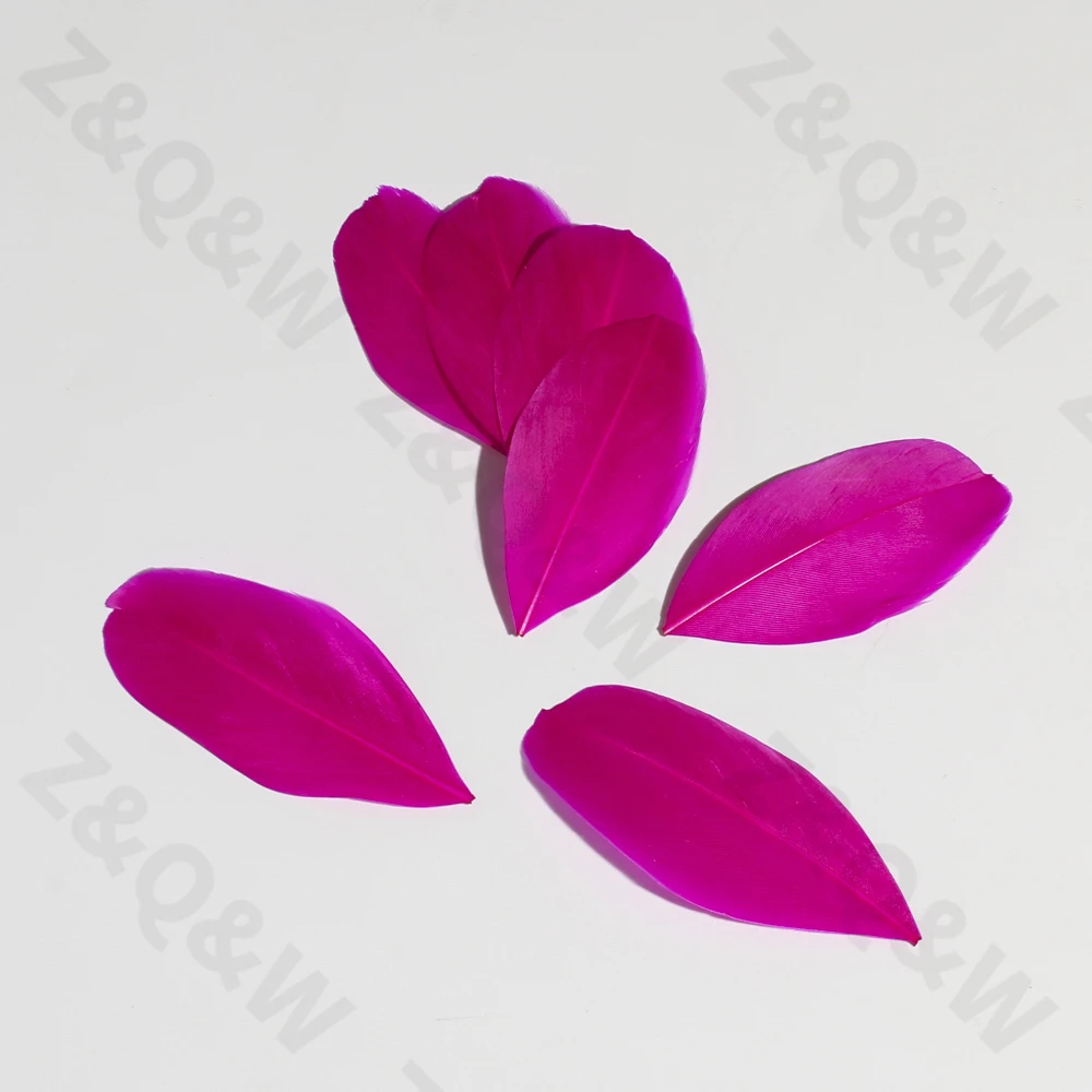 Натуральное гусиное перо 5-10 см с Плавающей головкой окрашенная Слива красного