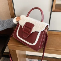 new 2021 fashion women plush hasp shoulder bag cross body bags vintage female purses travel messenger bag handbags for girls
