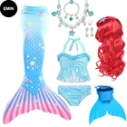 Женское платье русалки с моноластами, купальный костюм для косплея, для праздника, дня рождения, 2021