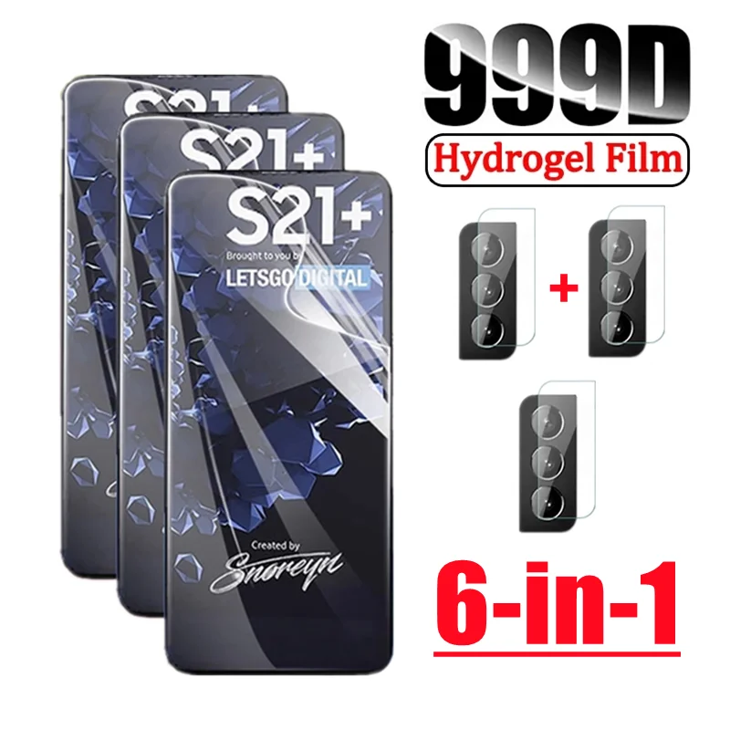 

6-in-1 Soft Hydrogel Film for Samsung S21 S20 S10 Plus Note 20 Ultra Screen Protectors for Samsung S8 S9 S10E Note 8 9 10 Plus