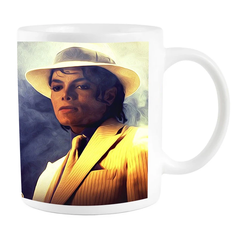 

MJ Michael Jackson Billie Jean Beat It Smooth Criminal History Mug Cups Cosplay Prop High Temperature Color-changing Mug Cup