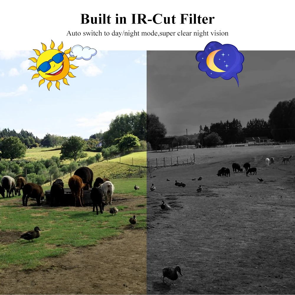 IP-камера AZISHN уличная сетевая Водонепроницаемая с функцией ночного видения 3 Мп