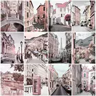 Evershine Алмазная вышивка улица картина стразы полная площадь Алмазная мозаика город пейзаж крестом Алмазная Живопись розовый строительство подарок ручной работы