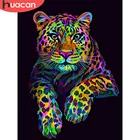 HUACAN полная дрель квадратная Алмазная картина животное вышивка крестом Алмазная вышивка леопардовая мозаика картина Стразы ручной работы подарок
