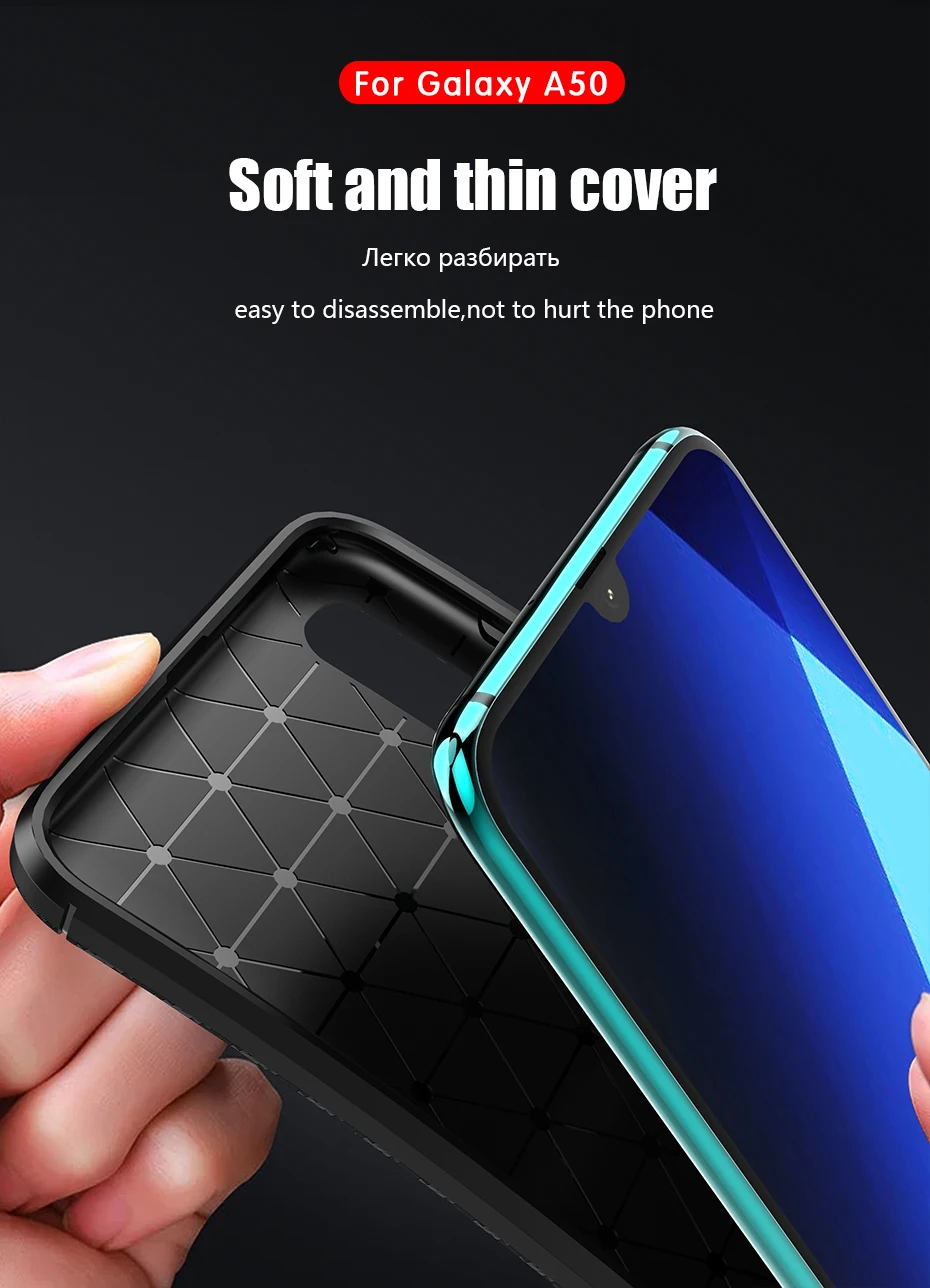 Для samsung Galaxy A10 A20 A30 A40 A50 A60 A70 M10 M20 M30 S10E плюс Чехол чехол Роскошный противоударный углерода Крышка для телефона из мягкого ТПУ и силикона Cove