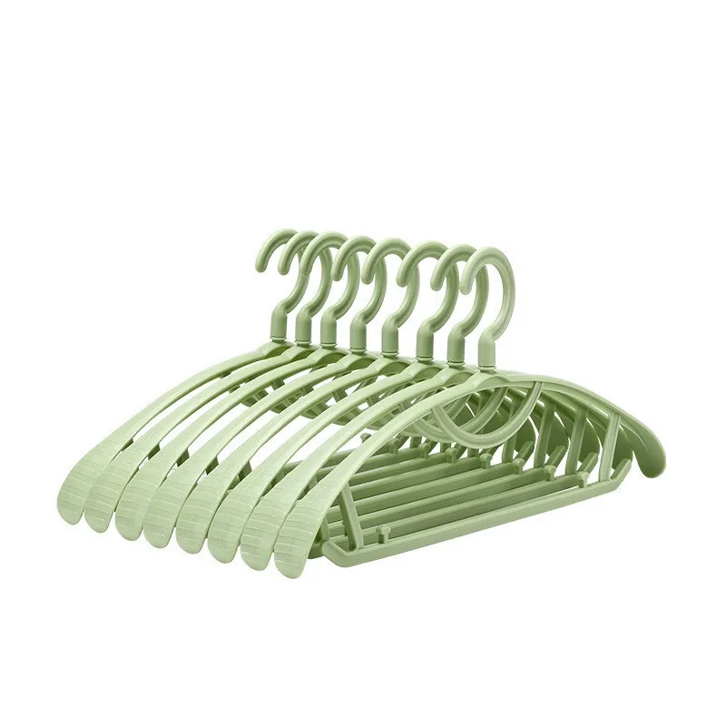 

10pcs Clothes Hanger household Non-slip Hanger Plastic Wide Shoulder Semi-circular Hanger Seamless Hanging Organizer