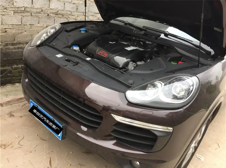 Автомобиль углеродного волокна стиль крышка двигателя капот подходит для Porsche cayenne 958