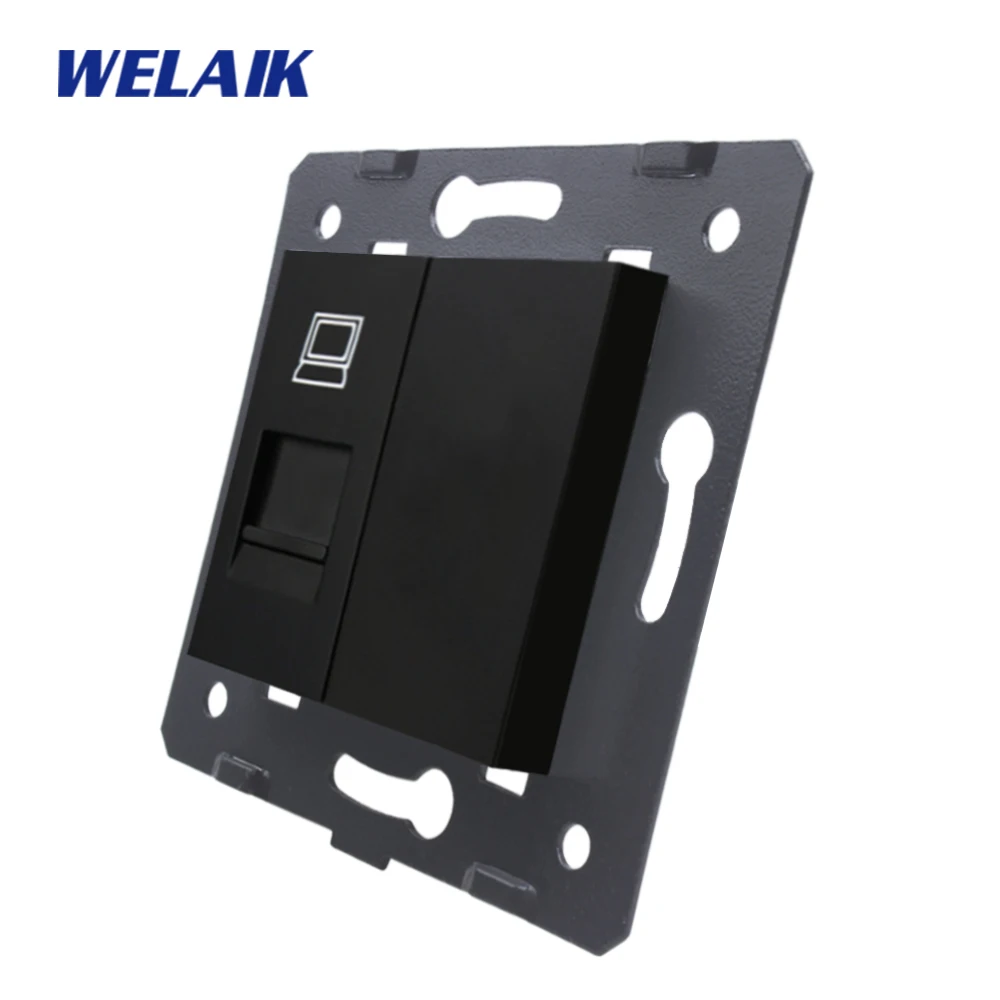 Компьютерная розетка WELAIK A8COW/B со стеклянной панелью запчасти для розетки