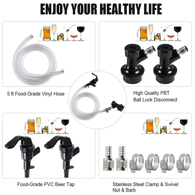 5 футов пивной шланг с прозрачным шариком|Пивоварение| |
