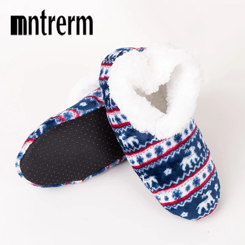 Mntrerm/Новая зимняя теплая хлопковая обувь Домашние тапочки с милым графическим