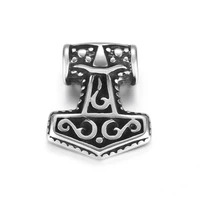 stainless steel viking thors hammer pendant small vintage rune necklace pendants diy accessories jewelry making supplies