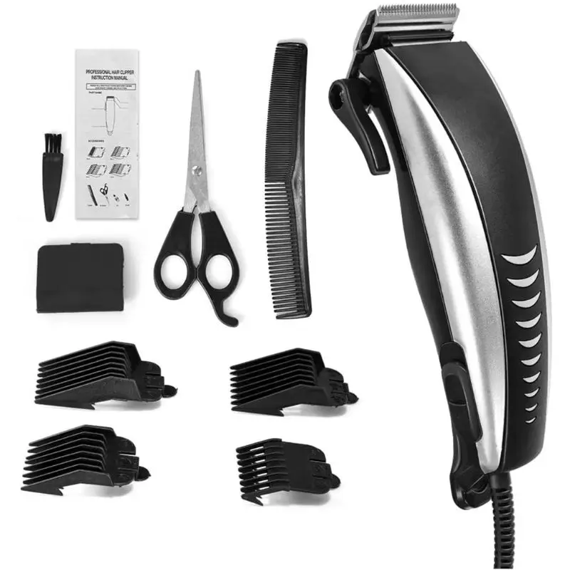 

Professional Electric Plug-In Hair Clippers Beard Trimmer Barber Grooming Kit Rechargeable Cordless Haircut Machine Shaver J60B