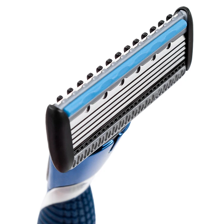 QSHAVE Blue Series 5-Слои США лезвия ручной бритвы Для мужчин бритва с 2 шт. X5 лезвие QSHAVE Name Engraved Услуги при условии